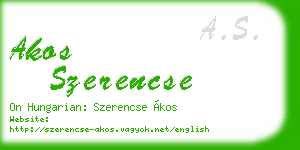 akos szerencse business card