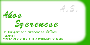 akos szerencse business card